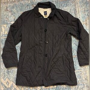 GAP quilted/waffle black jacket medium
